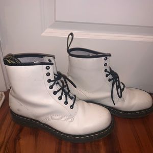 White Dr. Martens Boots